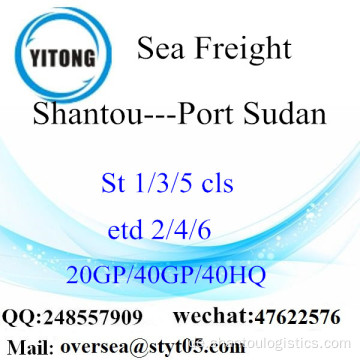 Shantou Port Seefracht Versand nach Port Sudan